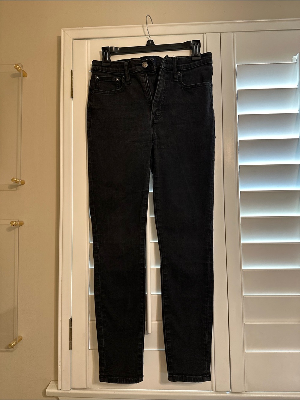 J. Crew 10” Black Skinny High-Rise Jeans